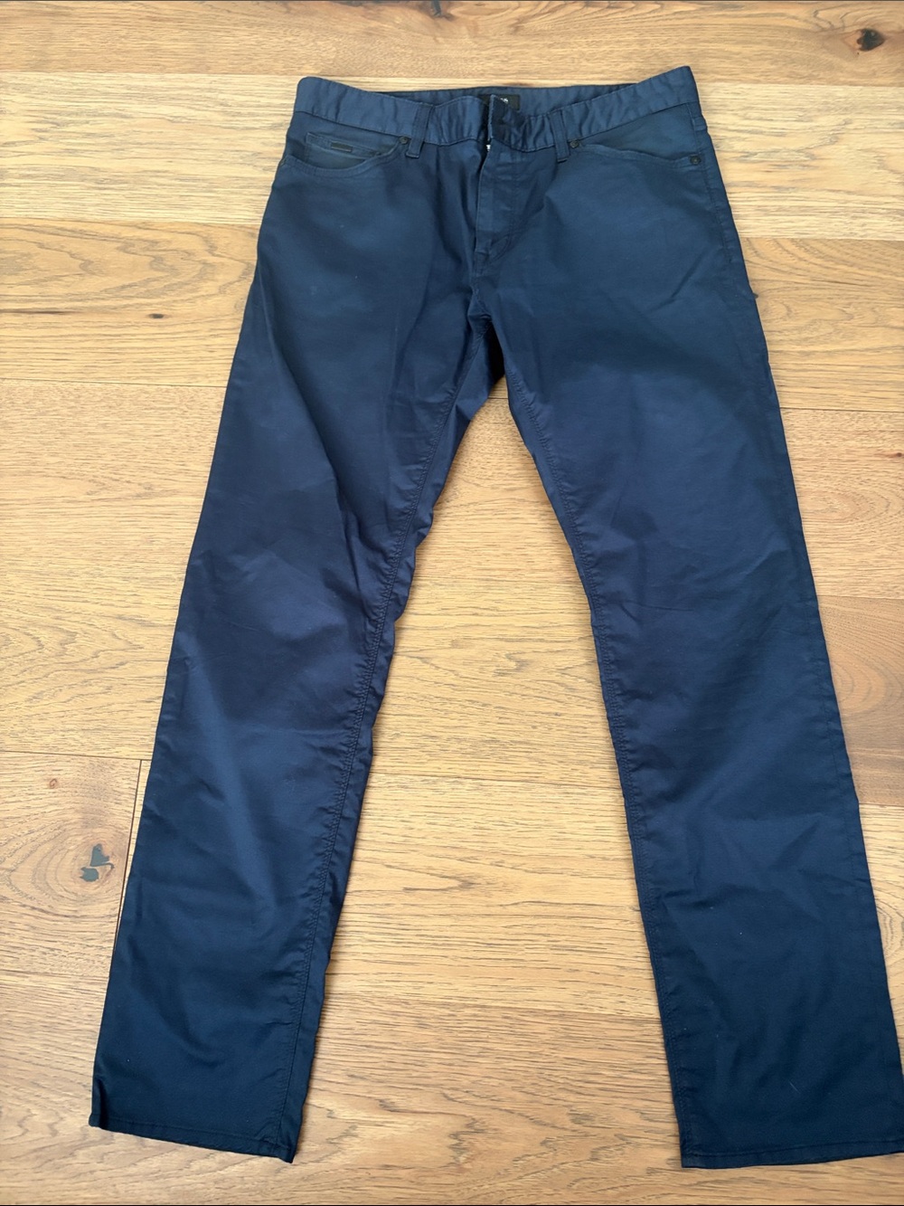 Hugo Boss Slim Straight Pants - Navy Blue